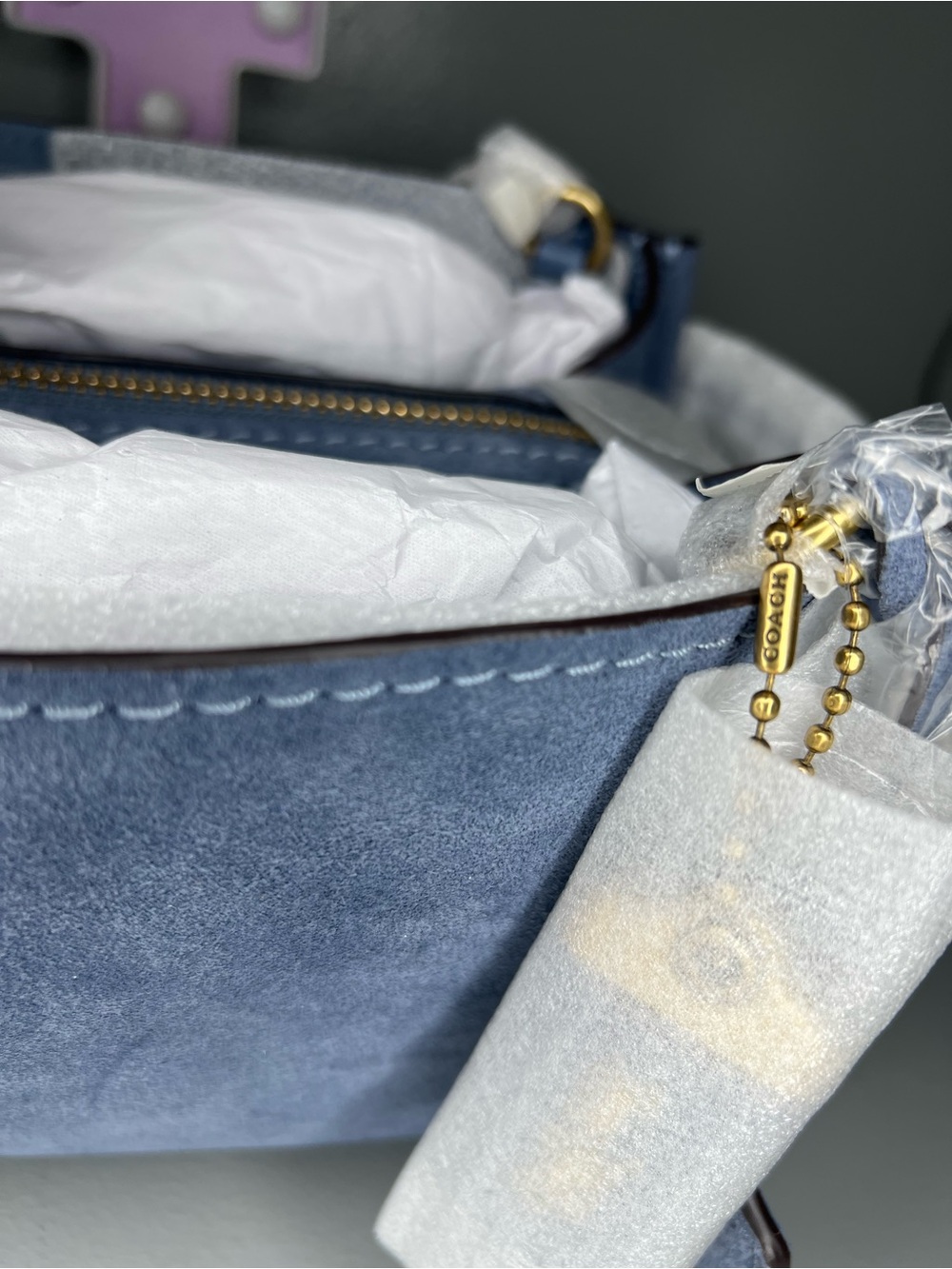Coach Rogue Bag 34 - Brass Light Denim - Picture 16 of 17